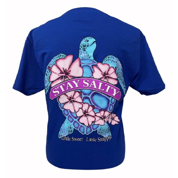 Stay Salty Turtle Little Sweet Little Snappy Short Sleeve T-Shirt NEW Fast Ship - Picture 1 of 5
